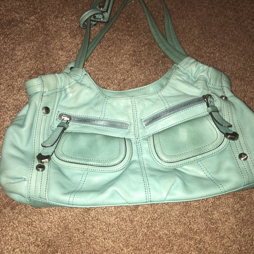 B. Makowsky Medium Sized Shoulder Bag in Teal